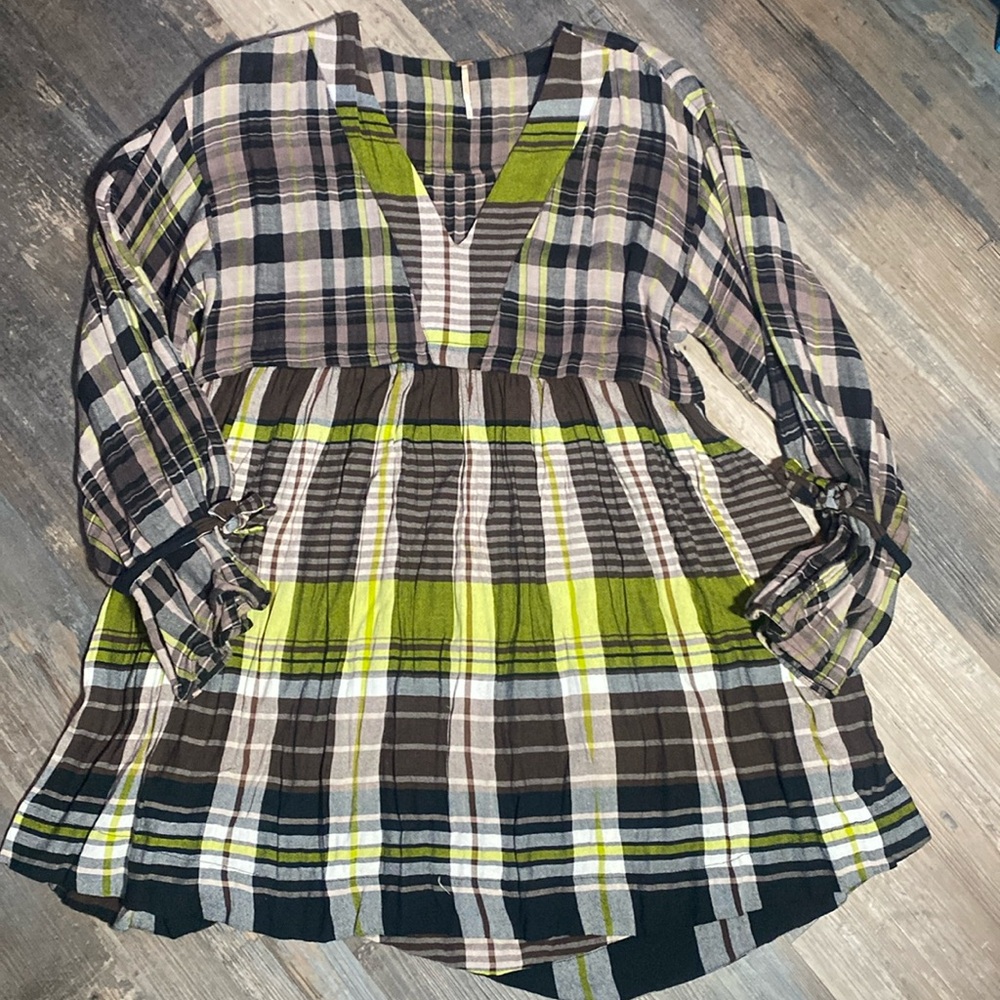 Free People plaid dress